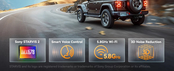WOLFBOX G900 Dash Cam 4K Front 2.5K Rear GPS Voice Control 5GHz WiFi - stepyours.com