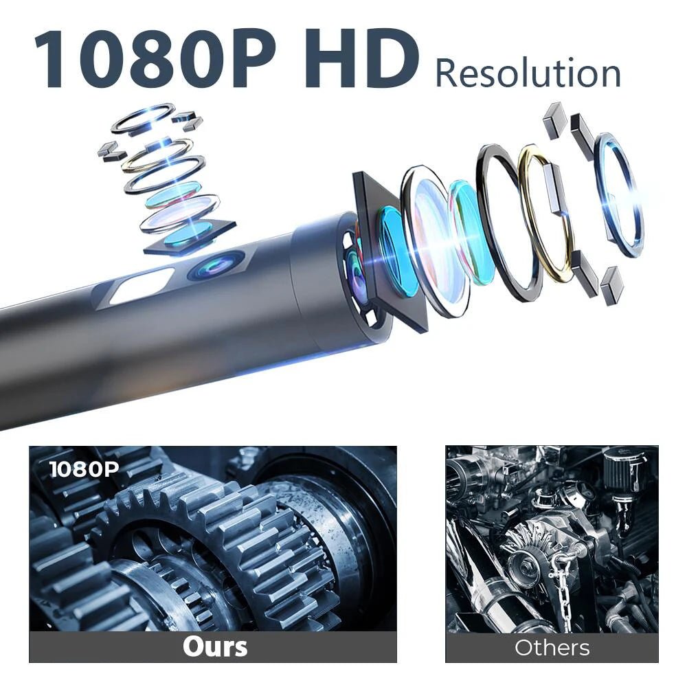 KERUI 2MP Industrial Endoscope Camera - Dual Lens, IP67 Waterproof, Type - C Ready - stepyours.com