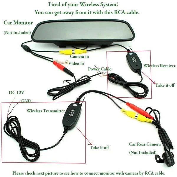 RCA Video Cable for Car Rear View Camera Universal 6 10 15 20 Meters Wire - stepyours.com