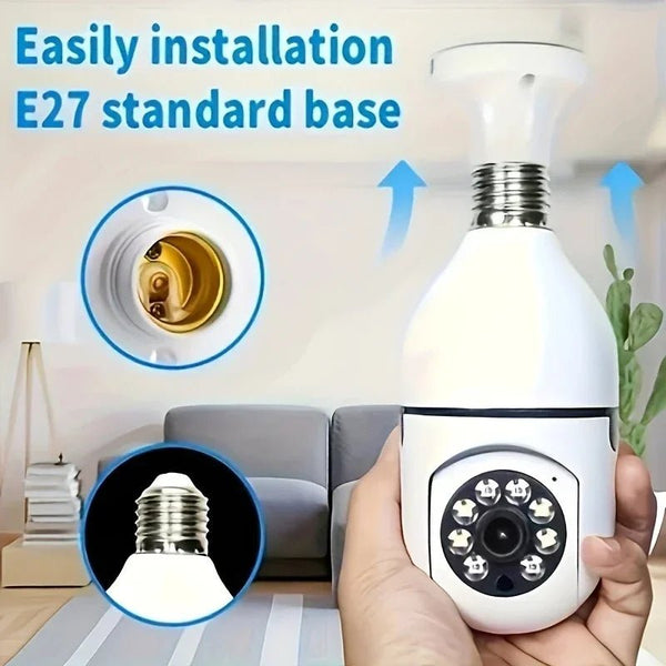 Ease Life App Light Bulb Security Camera 5GHz WiFi 360 Degree E27 Screw In - stepyours.com