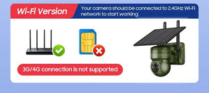 INQMEGA Solar Powered PTZ Camera 5MP 4MP WiFi 4G CCTV With Two Way Audio - stepyours.com