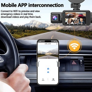 4 Channel WiFi Dash Cam for Cars Front and Rear Interior 360 DVR - stepyours.com