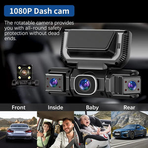 4 Camera 360 Degree Car DVR Dash Cam 1080P WiFi Front Rear Parking Monitor Gift - stepyours.com