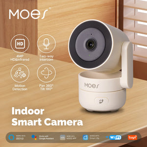 MOES Tuya WiFi Indoor Pan/Tilt Camera - 4MP HD Night Vision And Motion Alerts by stepyours.com