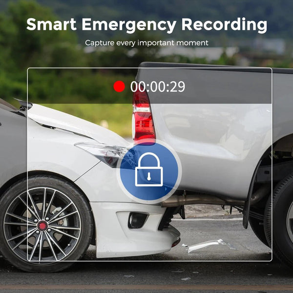 AZDOME 1296P WiFi Dash Cam Night Vision Loop Recording GSensor Parking Monitor - stepyours.com