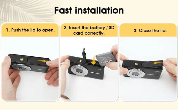 HD 1080P Kids Beginner Camera LCD 16X Zoom Compact Rechargeable - stepyours.com