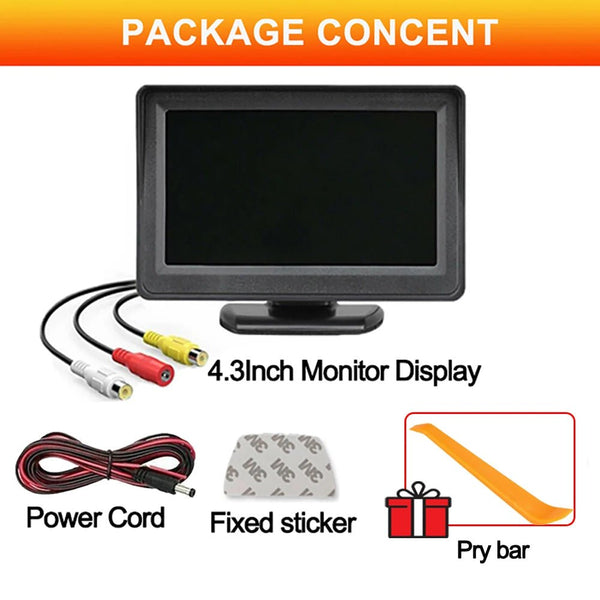 Four Point Three Inch Rear View Monitor For Car Parking Reversing Camera System - stepyours.com