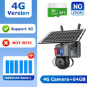 SHIWOJIA 4K 8MP Solar Camera With 4G SIM WiFi Color Night Vision PTZ Dual Lens - stepyours.com