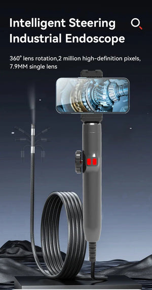 360 Degree Articulating Borescope Endoscope With Light For Android And iOS - stepyours.com