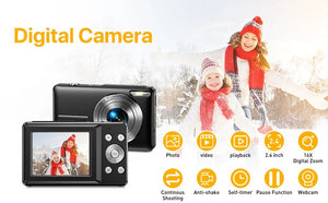 Kids Digital Camera Camcorder 16x Zoom 1080P 44MP for Beginners - stepyours.com