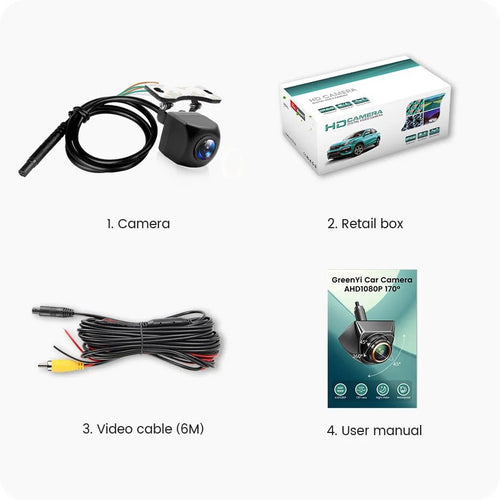 GreenYi AHD 1080P Car Rear View Camera Full HD Night Vision 170 Degree Lens C816 - stepyours.com