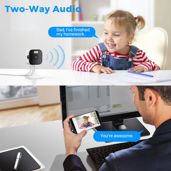 BESDER 5MP Mini Cube Camera - AI Human Detection and Two - Way Audio - stepyours.com