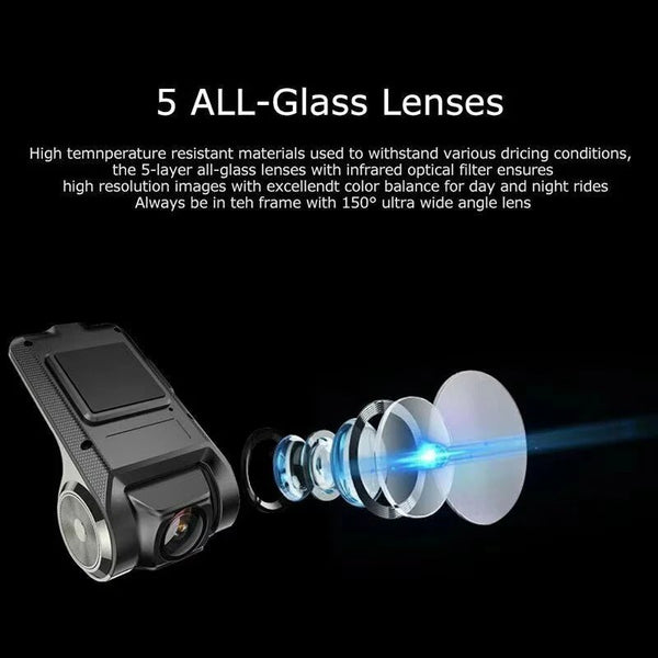 Car Dash Cam Full HD 1080p 30fps ADAS Navigation Android Recorder - stepyours.com