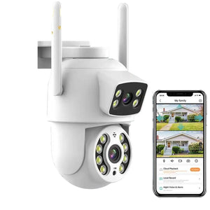 8MP 4K Dual Lens PTZ WiFi Pro Camera With AI Human Detection Auto Tracking - stepyours.com