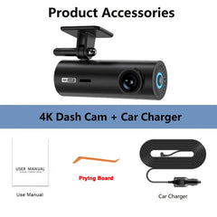 4K Car Dash Cam DVR With WiFi Front Camera 3840x2160 Night Vision Parking - stepyours.com