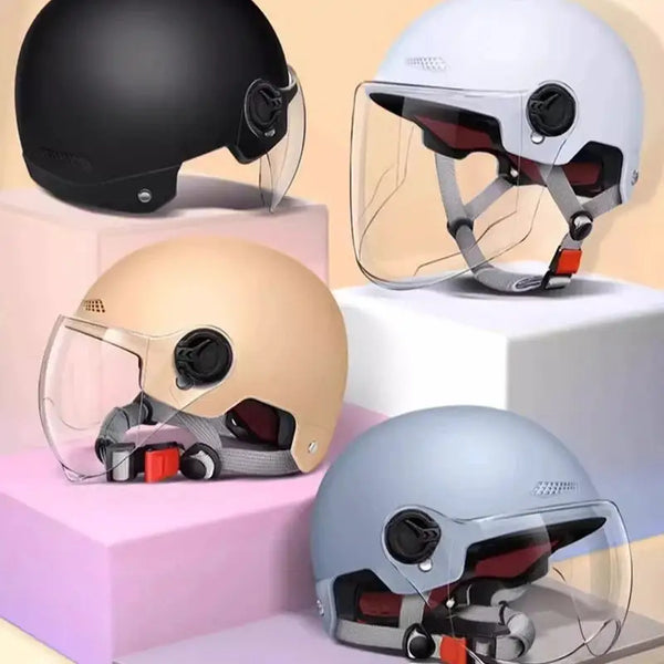 Cartoon Half Helmet With Goggles — product view 5