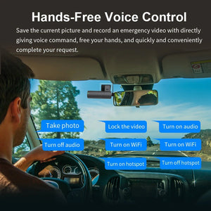 1440P KAWA D6 Car Dash Cam With WiFi App Voice Control WDR Night Vision - stepyours.com
