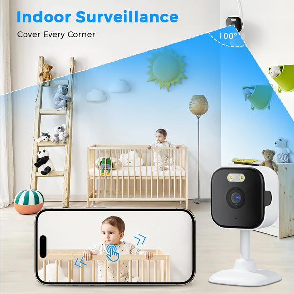 BESDER 5MP Mini Cube Camera - AI Human Detection and Two - Way Audio - stepyours.com