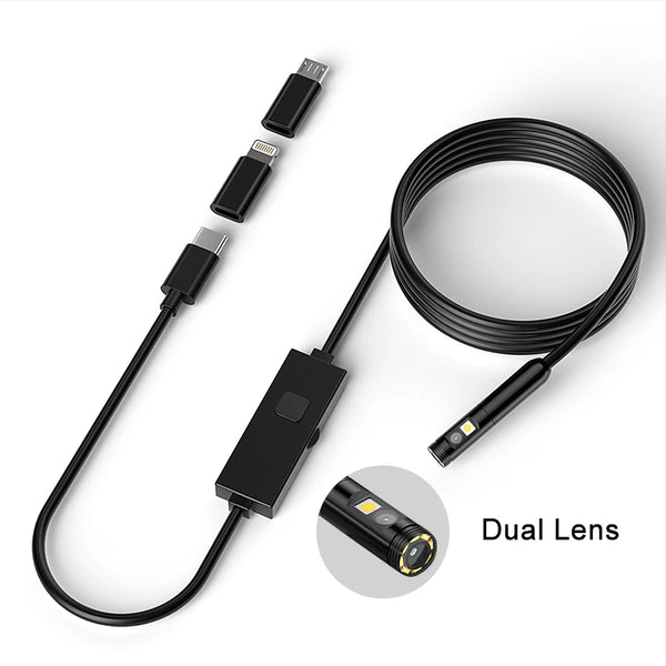 HD1080P Endoscope 3in1 USB Type - C Dual Camera for iPhone Android.add Hooks - stepyours.com