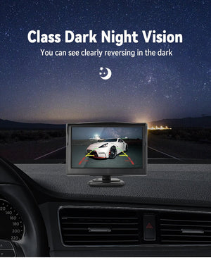 Universal Backup Car Rear View Camera For Truck With 5 Inch Monitor Night Vision - stepyours.com