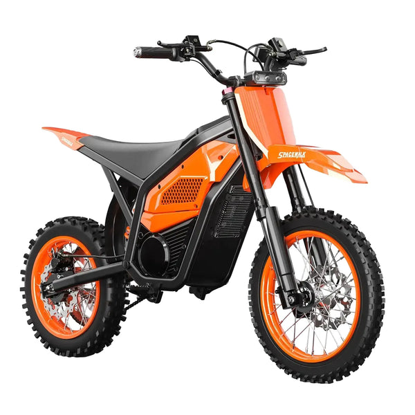 Spacewalk 3000W Electric Dirt Bike 60V 20.8Ah Removable Battery 37MPH 200N.M Torque 14"/12" Fat Tires Front/Rear Hydraulic Brakes LED Headlight Off-Road E-Moto UL2272 for Adults & Teens