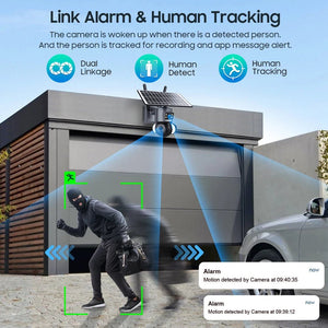SHIWOJIA 4K 8MP Solar Camera With 4G SIM WiFi Color Night Vision PTZ Dual Lens - stepyours.com