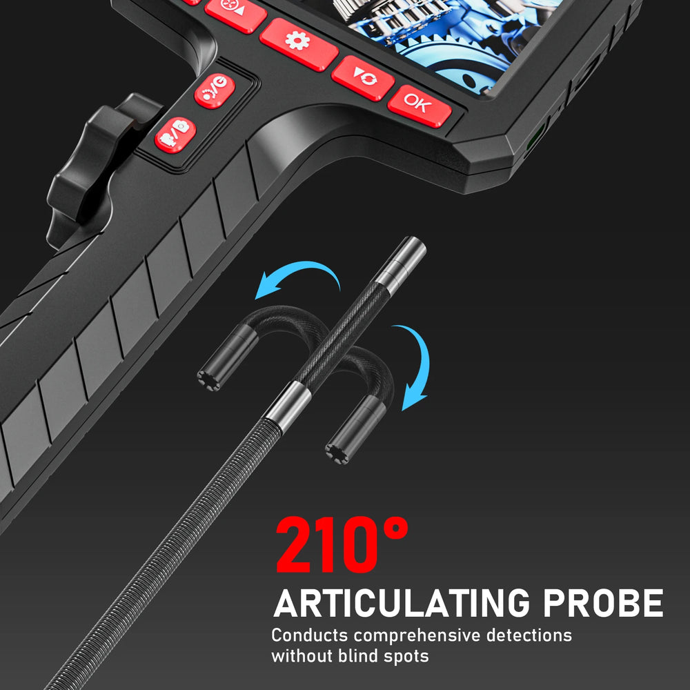 3.9mm HD Two Way Rotary Endoscope Camera 360 1080P 5.0 Inch IPS Screen Hooks - stepyours.com