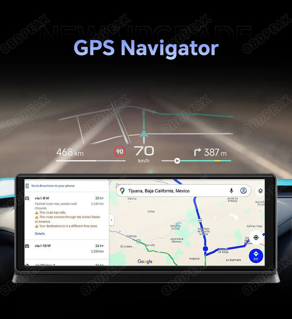 K60 Pro 11.3 Android 14 Screen GPS CarPlay Android Auto Dash Cam 1080P RearView - stepyours.com