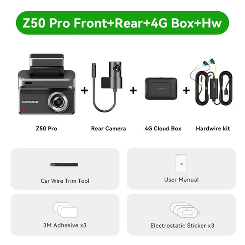 DDPAI Z50 Pro Dash Cam 4K Car DVR With 3 Inch IPS Screen GPS ADAS WiFi - stepyours.com