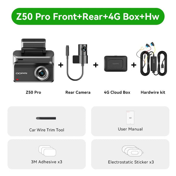 DDPAI Z50 Pro Dash Cam 4K Car DVR With 3 Inch IPS Screen GPS ADAS WiFi - stepyours.com