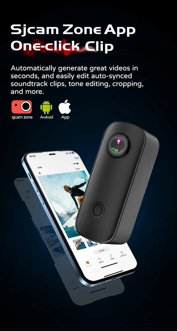 SJCAM C100 Plus Action Camera 4K30FPS 12MP Waterproof 30M WiFi - stepyours.com