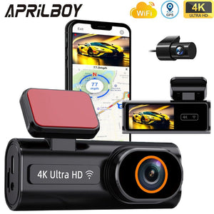 Ultra HD 4K Car Dash Cam With WIFI DVR Night Vision 24H Parking GPS - stepyours.com