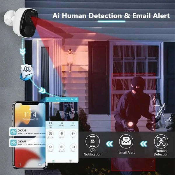 HEIYOUCAM BW4 Wireless Outdoor Security Camera - 2K 3MP Battery 2 Way Audio - stepyours.com