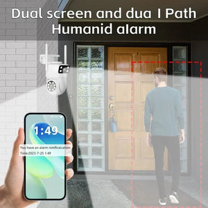 Tuya Dual Lens PTZ WiFi Camera Outdoor - 4K 8MP AI Auto Tracking Hooks - stepyours.com