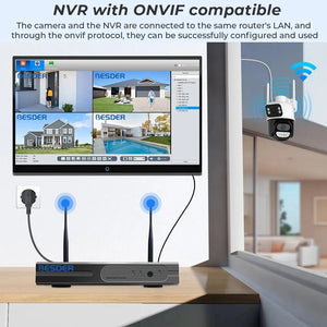 BESDER 8MP WiFi PTZ Outdoor Camera - With AI Human Detection Dual Screens - stepyours.com
