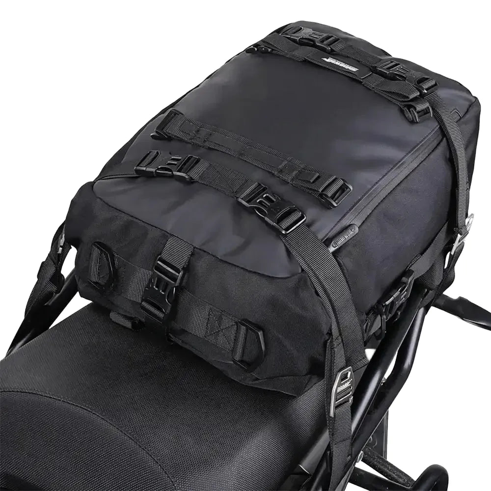 Rhinowalk Motorcycle Back Seat Bag 10/20/30L Waterproof Multifunctional Saddle Side Luggage Bag Cycling Backpack Universal
