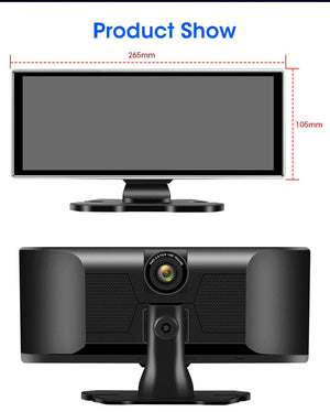 11.26 Inch Car DVR 4K Dash Cam Dual Lens Wireless CarPlay Android Auto Monitor - stepyours.com