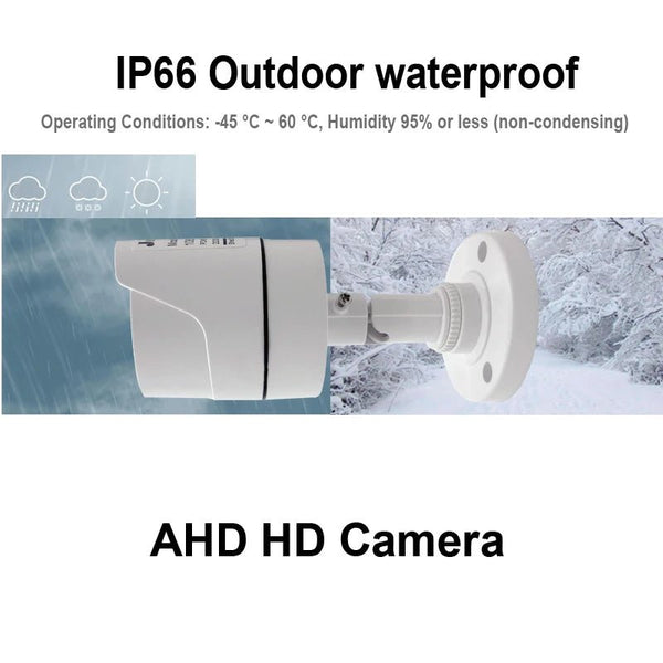 JIENUO 4K AHD Outdoor CCTV Camera - Waterproof Night Vision Security Monitor - stepyours.com