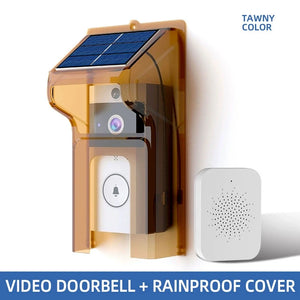 Waterproof Outdoor Wireless Doorbell with Solar Cover Camera WiFi Digital Door Peepholes Smart Home Intercom Video Eye Ring Bell by stepyours.com