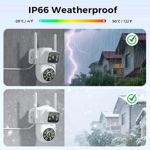 4K Outdoor Dual Lens PTZ WiFi Security Camera With 5X Zoom And Smart Tracking - stepyours.com