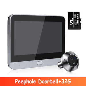 WSDCAM Mini Camera Two Way Talk Audio Doorbell Tuya Wifi Smart Video Peephole PIR Motion Detection APP Remote View by stepyours.com