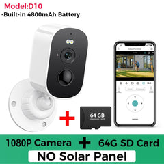1080P Solar Outdoor WiFi Camera - PIR Motion Alarm and Cloud Storage.add Hooks - stepyours.com