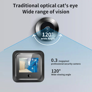 New 2.4 Inch Peephole 120° Smart Digital Door Viewer Camera Security Monitor 240x320 HD Visual Doorbell 300000 Pixels Resolutio by stepyours.com