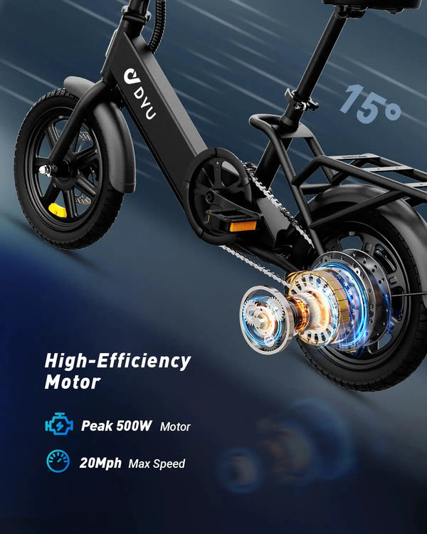 Dyu Folding Electric Bike Inch — product view 3