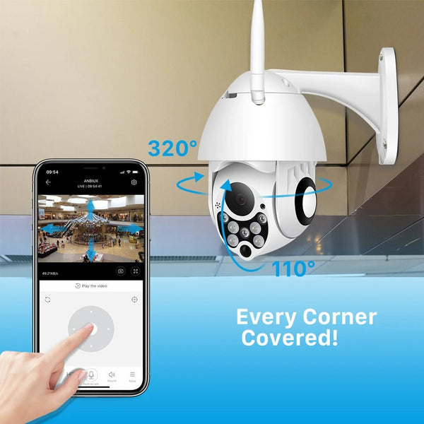 Abuntu YCC365 Plus PTZ WiFi Outdoor CCTV Camera 1080P Waterproof 4x Zoom - stepyours.com