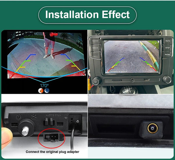 AHD 1080P Rear View Camera for VW Passat Golf Jetta Polo 170 Degree Wide - stepyours.com