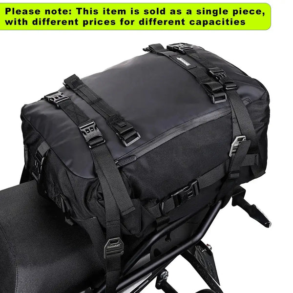 Rhinowalk Motorcycle Back Seat Bag 10/20/30L Waterproof Multifunctional Saddle Side Luggage Bag Cycling Backpack Universal