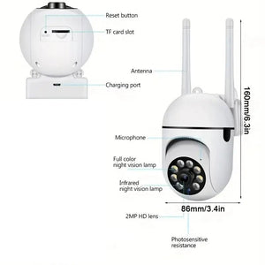 1080P HD PTZ WiFi IP Camera Outdoor Night Vision Waterproof CCTV Surveillance - stepyours.com
