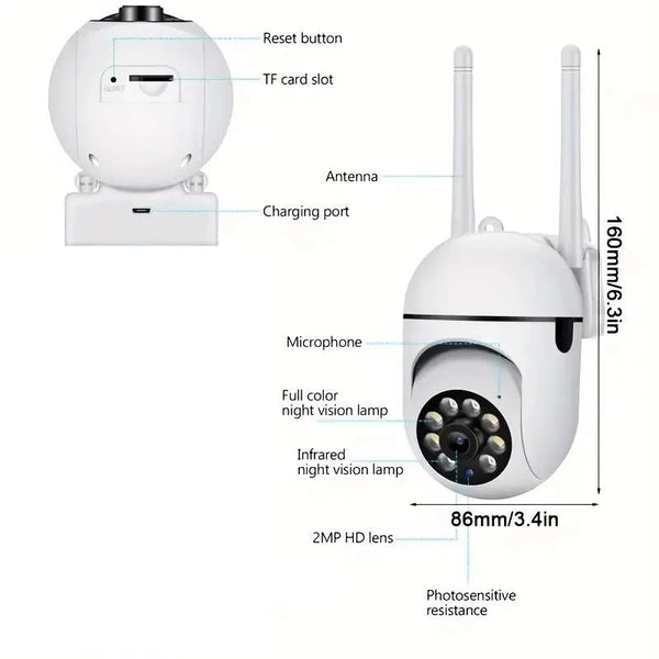 1080P HD PTZ WiFi IP Camera Outdoor Night Vision Waterproof CCTV Surveillance - stepyours.com