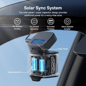 Baseus VD1 3K Dash Cam Front And Rear With GPS Supercapacitor 24H Parking - stepyours.com